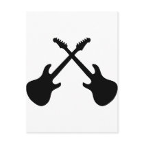 E Guitars Crossed postcards by Tomaniac E Guitars Crossed postcards