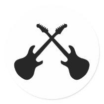 E Guitars Crossed stickers