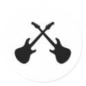 E Guitars Crossed stickers
