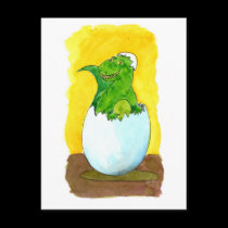 E is for egg postcards