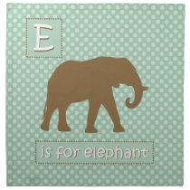 "E" is for Elephant Cloth Napkin