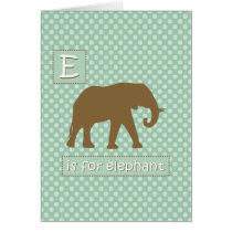"E" is for Elephant Greeting Cards