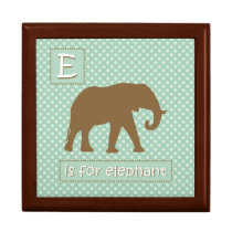 "E" is for Elephant Keepsake Boxes
