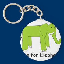 E is for Elephant keychains