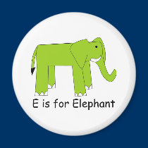 E is for Elephant magnets