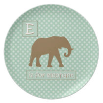 "E" is for Elephant Party Plate