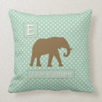 "E" is for Elephant Pillow