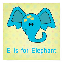 E is for Elephant posters