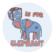E is for Elephant Stickers by PatchworkPals E is for Elephant Stickers
