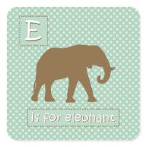 "E" is for Elephant Stickers