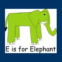 E is for Elephant t-shirts