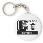 E Is For Elevators Key Chain