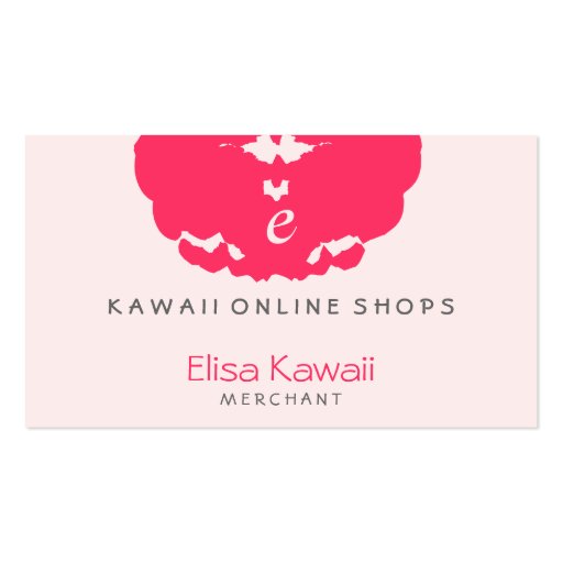 E Kawaii Blot Shops Business Cards (front side)