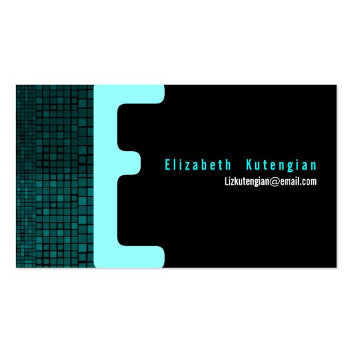 E Letter Alphabet Business Card Mosaic (front side)