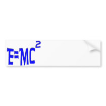 E=MC2 (blue) Bumper Sticker