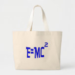 E=MC2 (blue) Canvas Bags