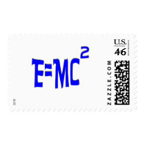 E=MC2 (blue) Stamp