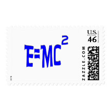E=MC2 (blue) Stamp