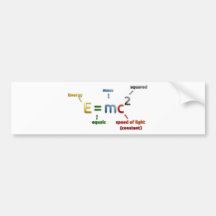 E=mc2 Bumper Sticker