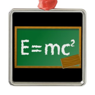 E=mc2 Christmas Tree Ornaments