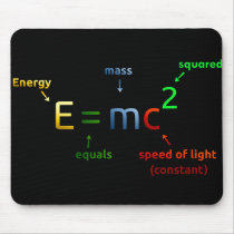 E = MC^2. E equals MC Squared Mouse Pads