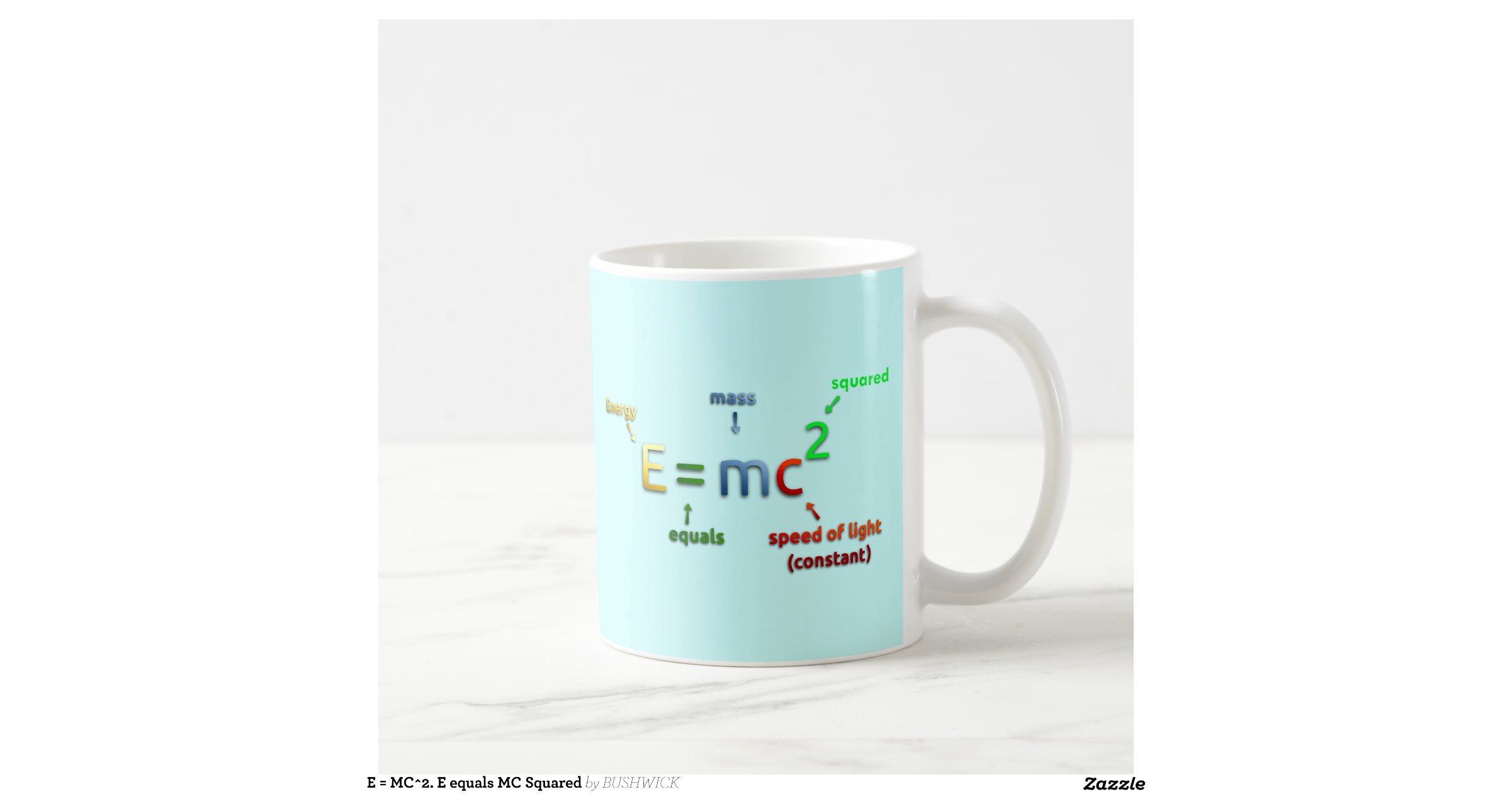 MC^2. E equals MC Squared Classic White Coffee Mug | Zazzle