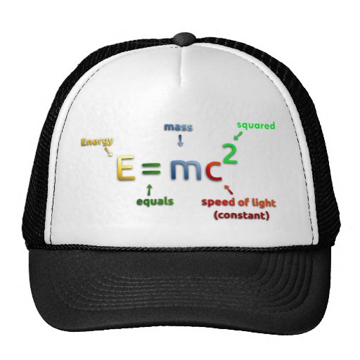 MC^2. E equals MC Squared Trucker Hat | Zazzle
