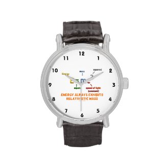 E=mc^2 Energy Always Exhibits Relativistic Mass Wrist Watch