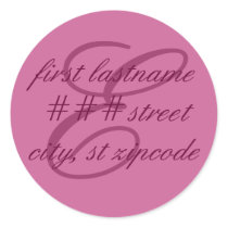 "E" monogram return address label - personalize stickers by rubymonkey "E" monogram return address label - personalize stickers