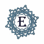 E Monogram Snowflake embroidered womens shirt