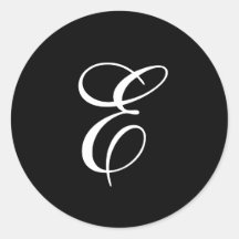 E Monogram Stickers