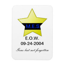E.O.W. fallen officer magnet