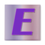 E purple monogram magnets