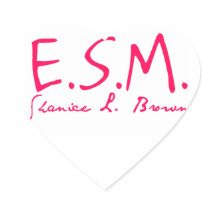 E.S.M. Signature Heart Stickers