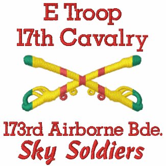 E Troop 17th Cav. 173rd Abne Crossed Sabers Shirt