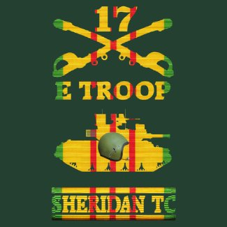 E Troop, 17th Cavalry M551 SheridanTC Shirt shirt