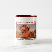 EACH DAY WE LIVE HAPPIER SSSR COFFEE MUGS