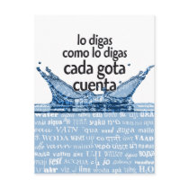 Each drop counts post card