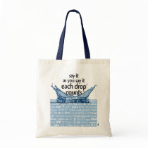 Each drops counts canvas bag