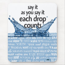 Each drops counts mousepad