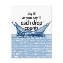 Each drops counts post cards