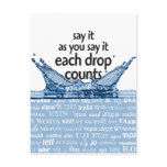 Each drops counts post cards