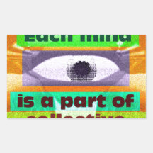 Each mind is a part of collective consciousness rectangular sticker