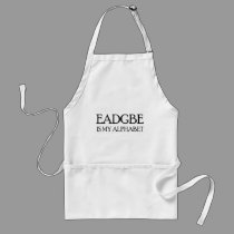 EADGBE IS MY ALPHABET aprons