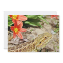Eager Bearded Dragon Personalized Invitation
