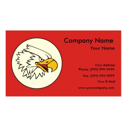 Eagle / American Eagle Emblem Business Card Template (front side)