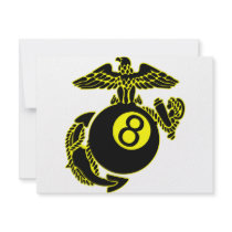 Eagle and 8 Ball invitations