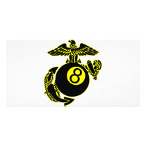 Eagle and 8 Ball Picture Card