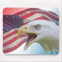 Eagle and American Flag mousepads