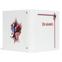 Eagle and American Flag Tatoo Illustration Style Binders